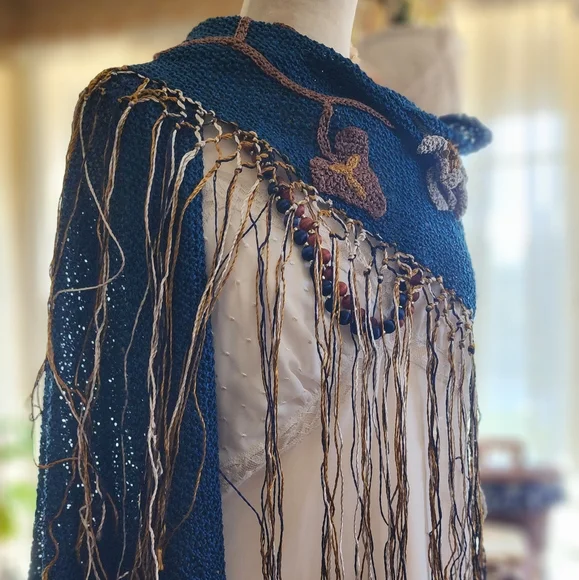 Vintage Antique 1930s piano shawl for emo fairy - Picture 5 of 16